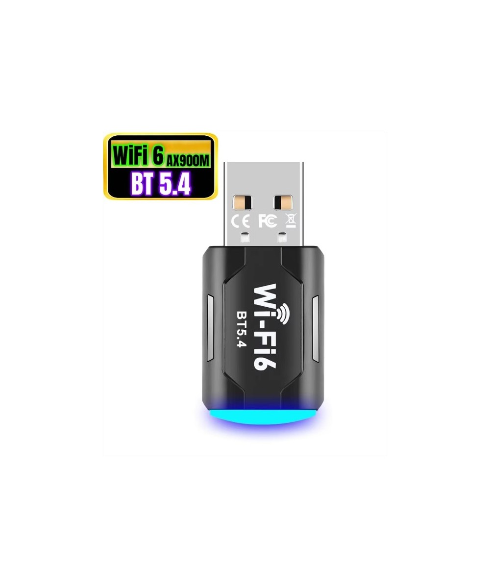 Adaptador USB WiFi 6 Bluetooth 2 en 1, AX900M BT 5.4