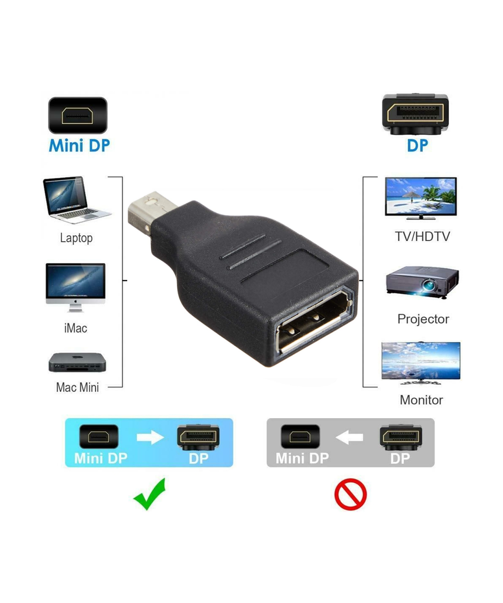 Adaptador de Mini Display Port macho a DP Display Port hembra