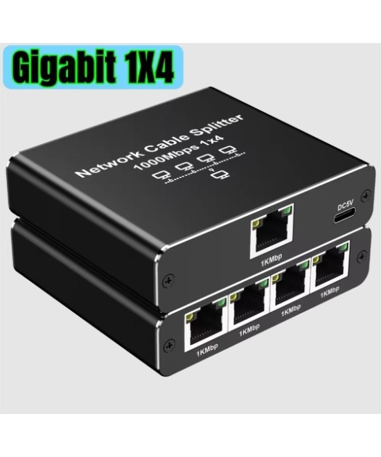 Separador Switch Ethernet RJ45 4 puertos 1000Mbps
