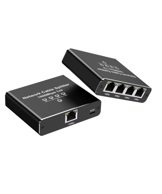 Separador Switch Ethernet RJ45 4 puertos 1000Mbps