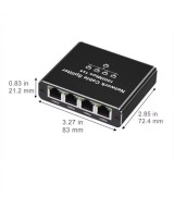 Separador Switch Ethernet RJ45 4 puertos 1000Mbps