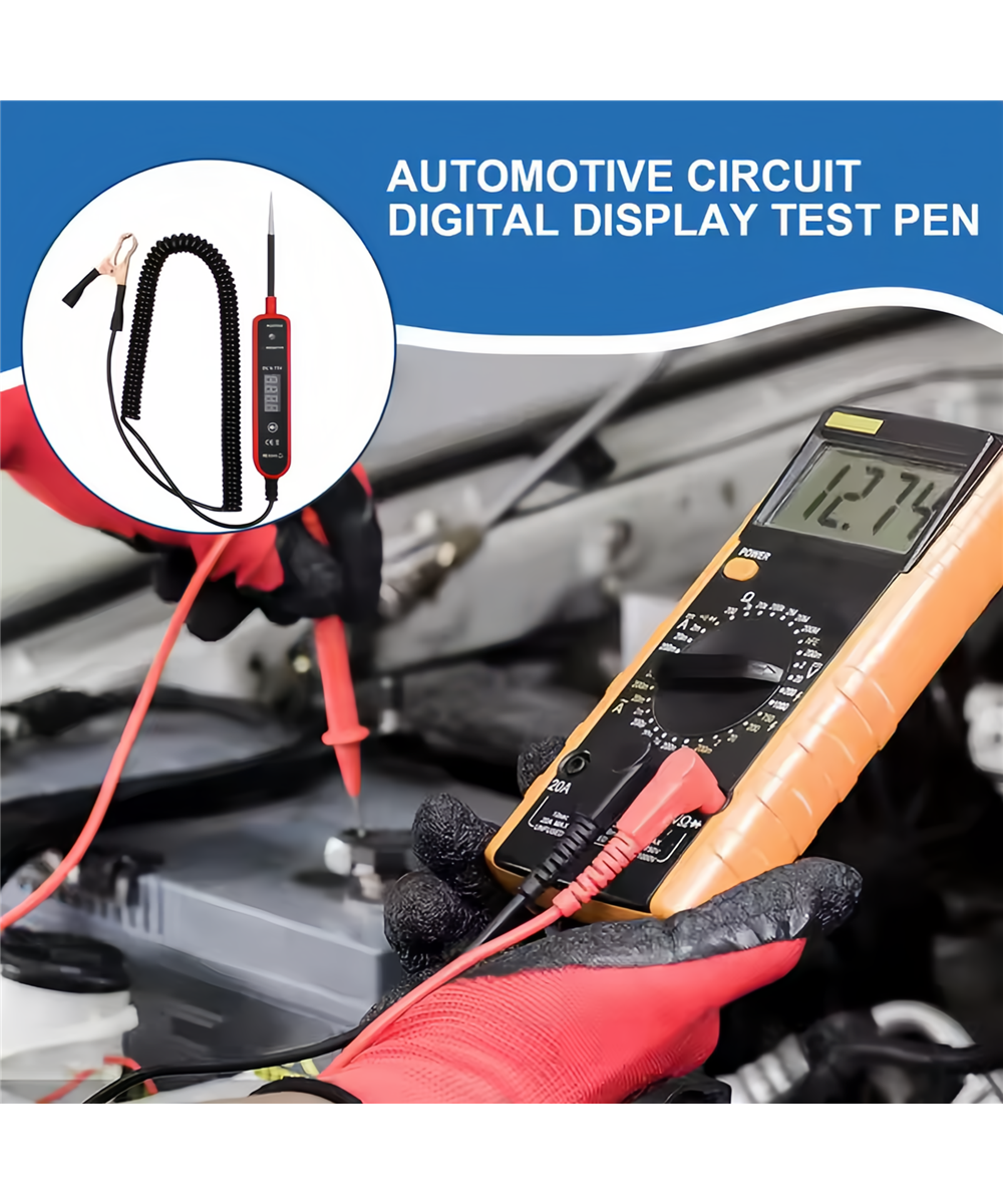 Probador de circuitos eléctricos automotrices, 6-75 V CC