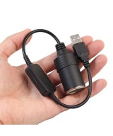 Convertidor ascendente de voltaje USB a cigarrera