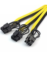 Cable Alimentacion 2 lineas a 3 PCIe (6+2 pines)