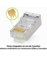 Conector RJ45 cat5e pasante metalico protegido (2 unidades)