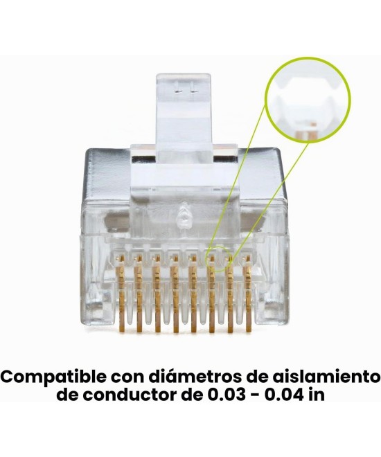 Conector RJ45 cat5e pasante metalico protegido (2 unidades)