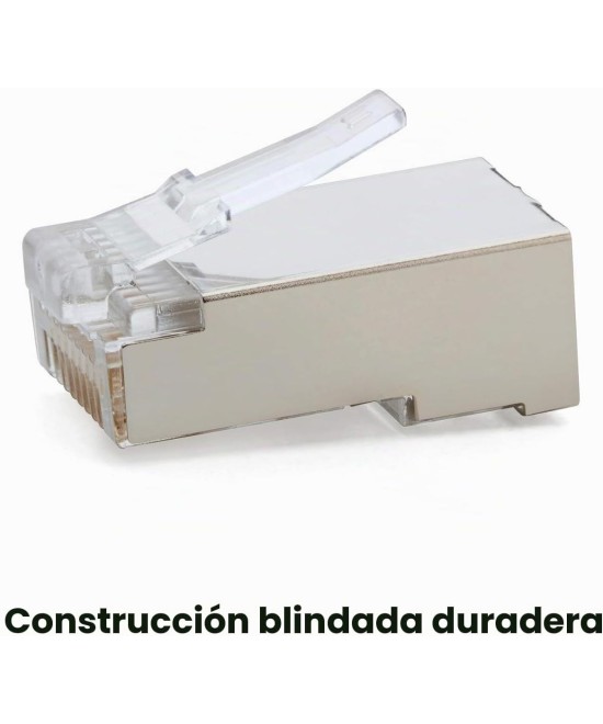 Conector RJ45 cat5e pasante metalico protegido (2 unidades)