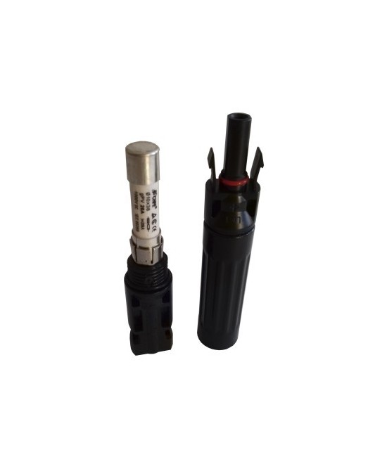PORTAFUSIBLES MC4 DE 10X38MM MAS FUSIBLE 1000V 4A ( UNIDAD)