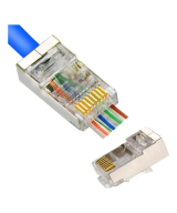 Conector RJ45 cat5e pasante metalico protegido (2 unidades)