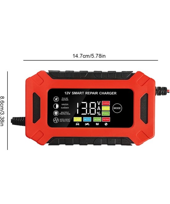 Cargador de baterias AGM/GEL/LIFEPO4 12V/24V 10A/5A