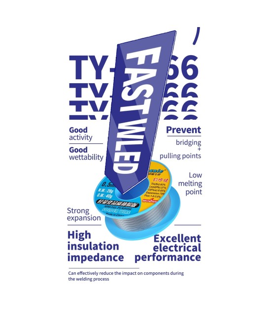 Estaño MECHANIC 0.4mm 63/37 40g TY-Y866
