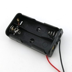 Contenedor bateria doble AA abierto