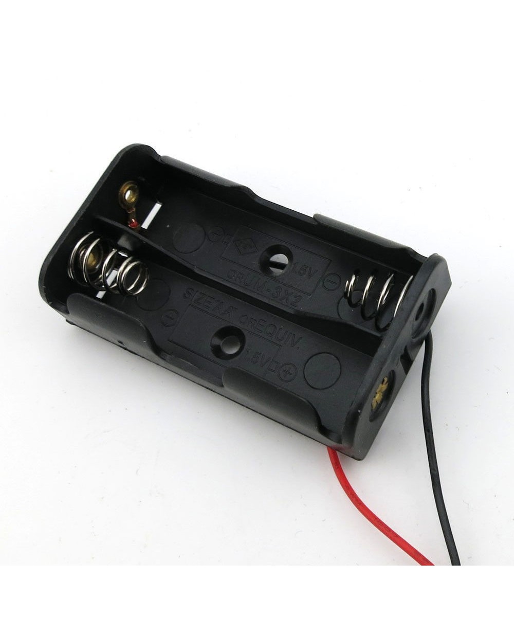 Contenedor bateria doble AA abierto