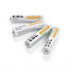 Set de 4 baterias AAA 1100 mAh recargables