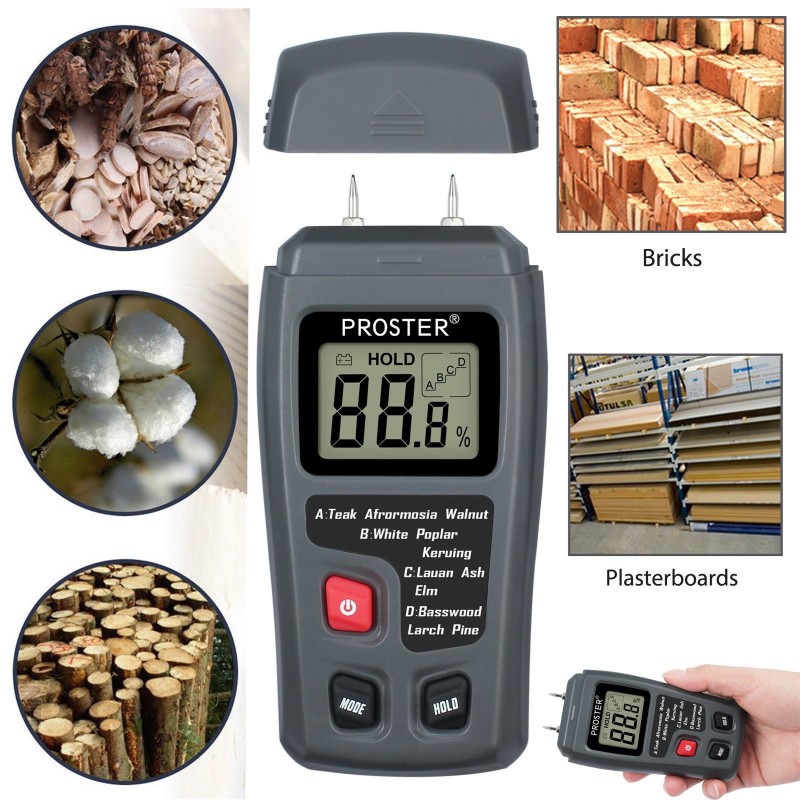 Medidor de humedad y temperatura ambiental, medidor de humedad de madera,  YW-212 - AliExpress