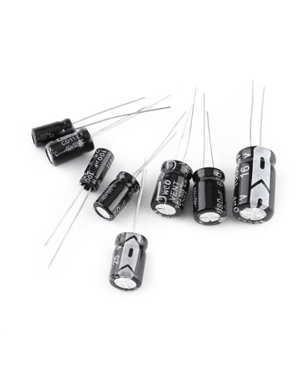 Caja de capacitores 500 unidades 24 valores