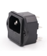 Receptaculo de energia con portafusible