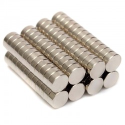 Iman de neodimio 5mm diametro x 2mm de grosor (5U)