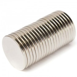 Iman de neodimio 5mm diametro x 2mm de grosor (5U)