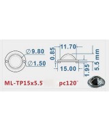 Lente para LED 120 grados