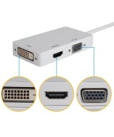 Convertidor  3 en 1 mini Display a HDMI-VGA-DVI
