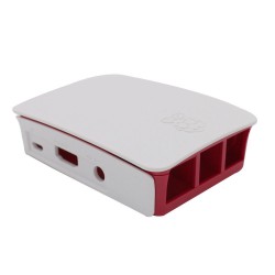 Case plastico para Raspberry blanco y rojo