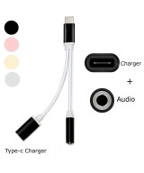 USB-c a audio 3.5mm y cargador