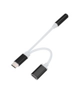 USB-c a audio 3.5mm y cargador