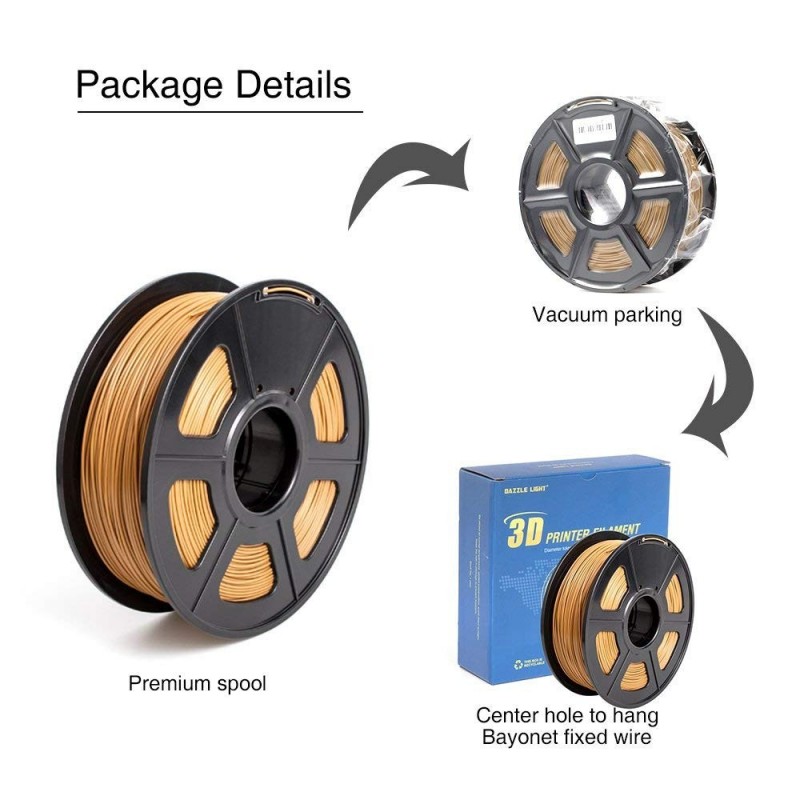 Filamento ABS para Impresora 3D 1.75mm (1KG) , café Filamento ABS para Impresora 3D 1.75mm (1KG) , café