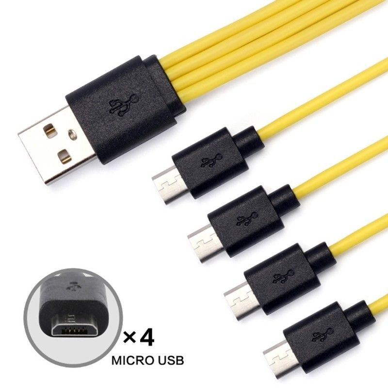 Cable USB micro USB 4 en 1