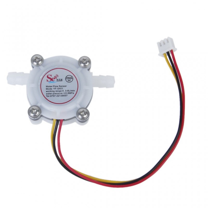 Sensor de flujo YF-S401, 0.3-6L/min Sensor de flujo YF-S401, 0.3-6L/min