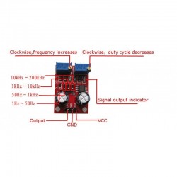 Generador de pulsos 555 rectangular/cuadrada